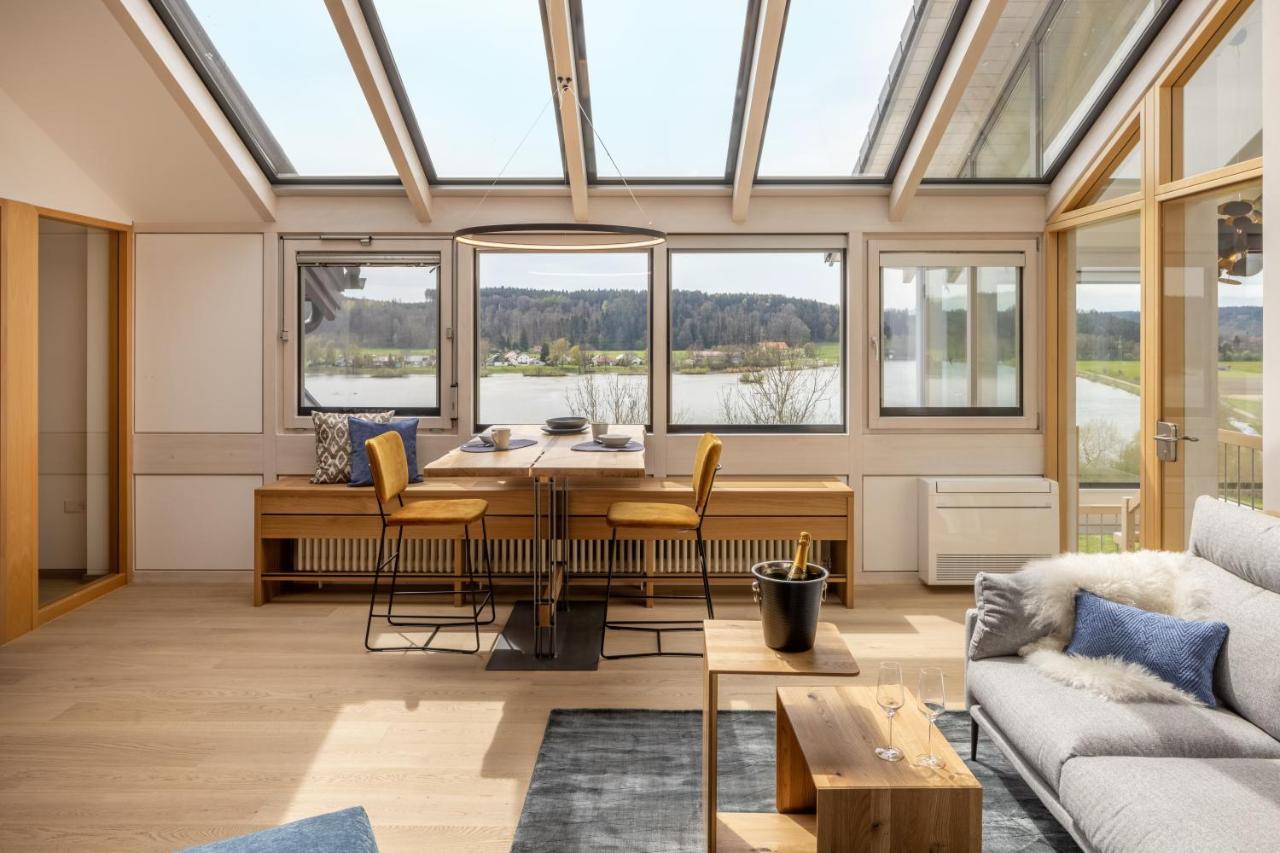 Stille X Weite - Hochwertige Wohnung Mit See-Panorama Kronburg Dış mekan fotoğraf